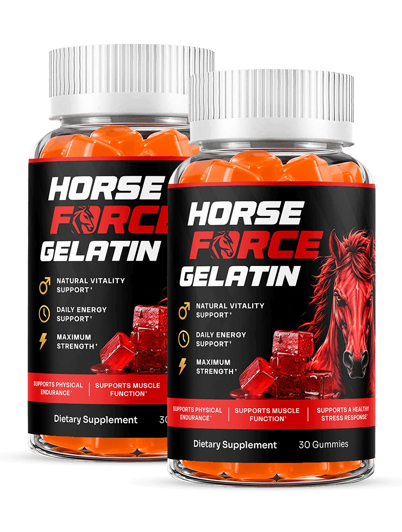 Horse Force Gelatin Men's Wellness Supplement Bottle